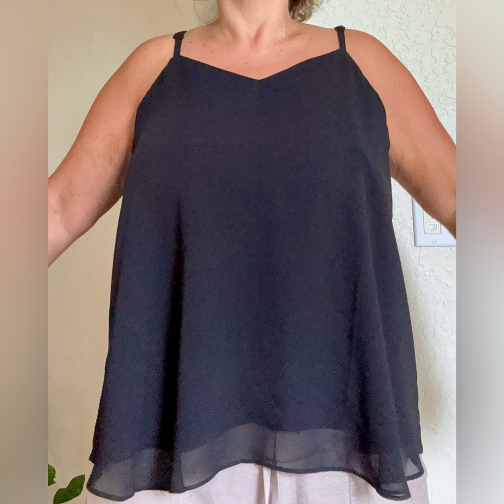 Torrid Black Chiffon Camisole Top